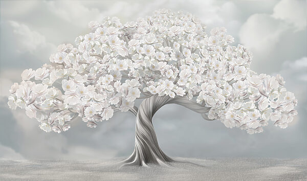 Baum mit weißen Blüten Baum mit weißen Blüten