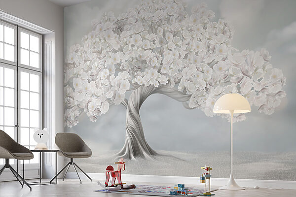 Baum mit weißen Blüten Baum mit weißen Blüten