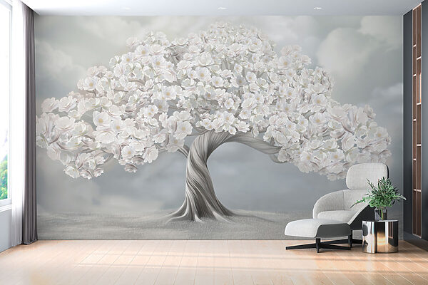 Baum mit weißen Blüten Baum mit weißen Blüten