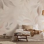 Fototapeten Zarte Blätter in sanften Tönen