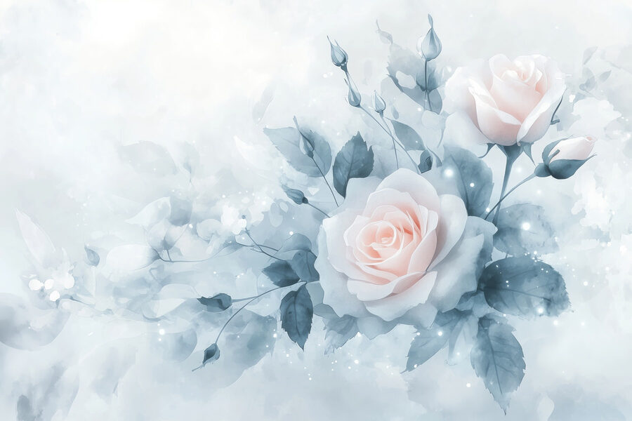 Zarte Rosen in sanften Farbtönen