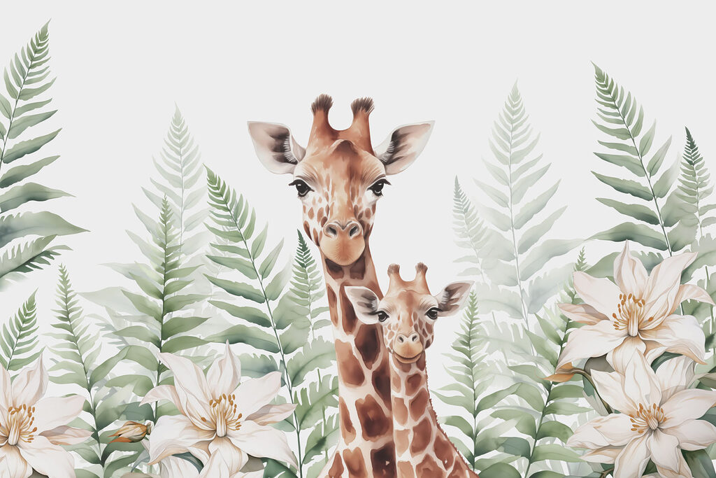 Giraffen und Blumen Giraffen und Blumen