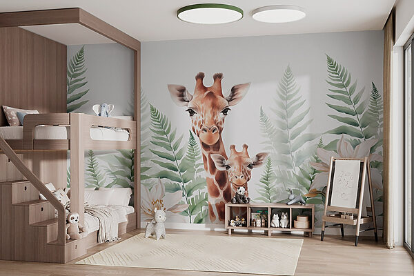 Giraffen und Blumen Giraffen und Blumen