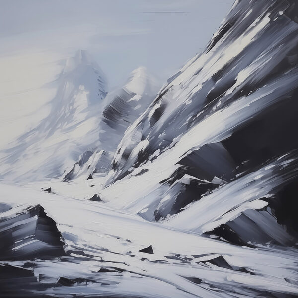 Verschneites Gebirge Verschneites Gebirge