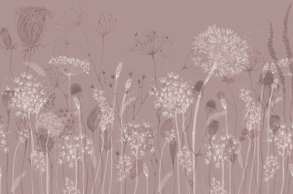 Soft flowers on a muted background