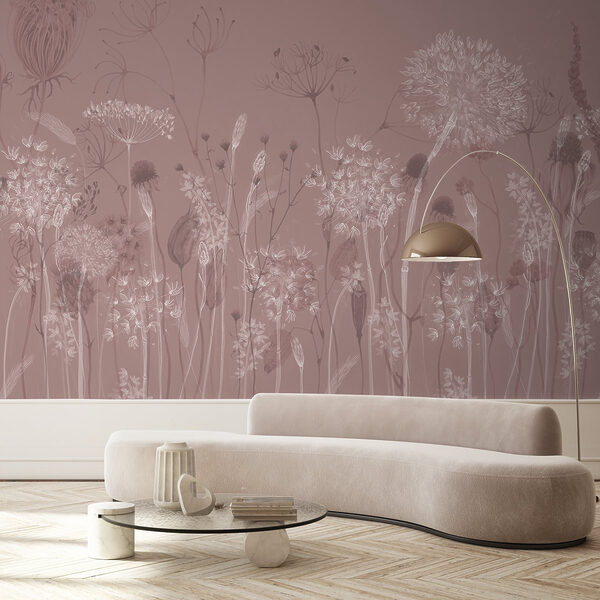 Soft flowers on a muted background