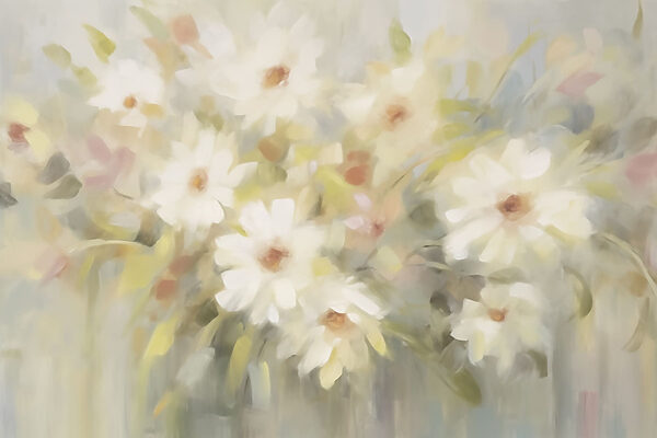Malerei von weißen Blumen Malerei von weißen Blumen
