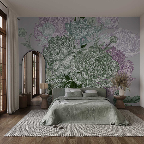 Lebendige florale Illustration mit Details Lebendige florale Illustration mit Details