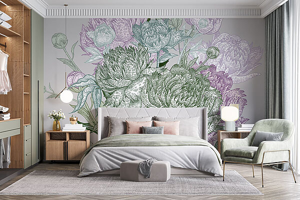Lebendige florale Illustration mit Details Lebendige florale Illustration mit Details