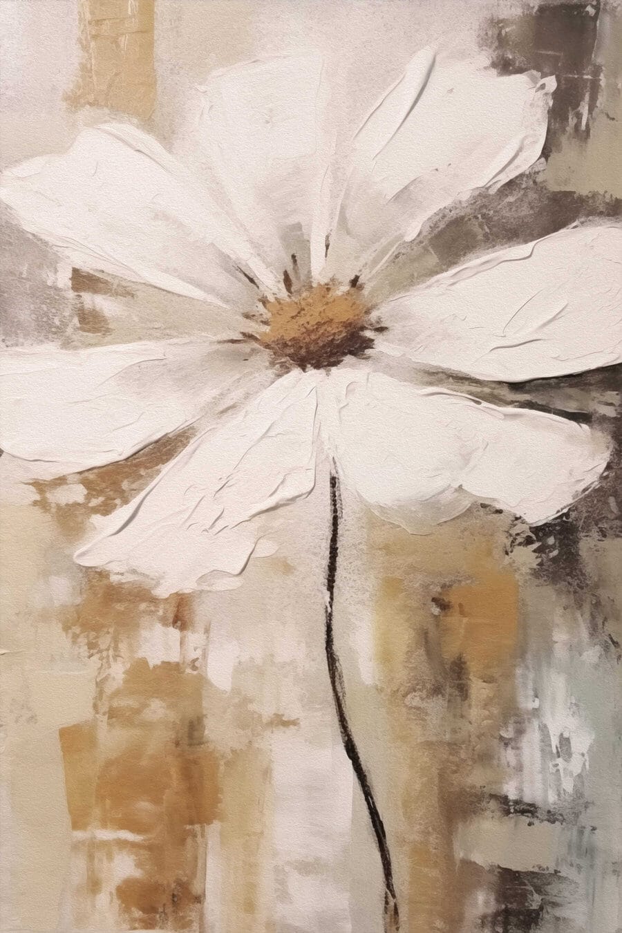 Gemälde einer weißen Blume Gemälde einer weißen Blume
