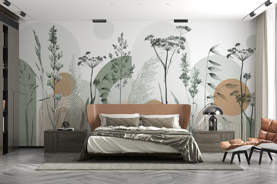 Gelassenes, von der Natur inspiriertes abstraktes Design