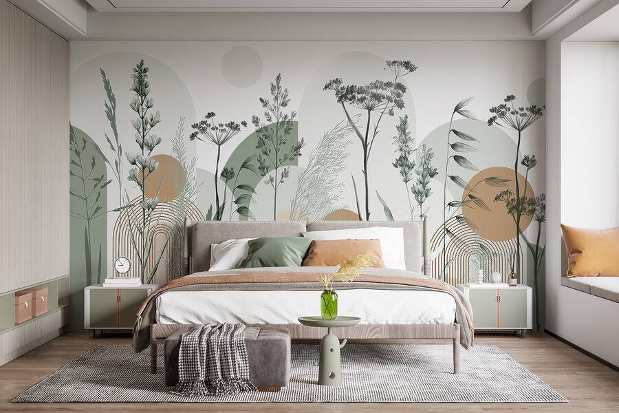 Gelassenes, von der Natur inspiriertes abstraktes Design