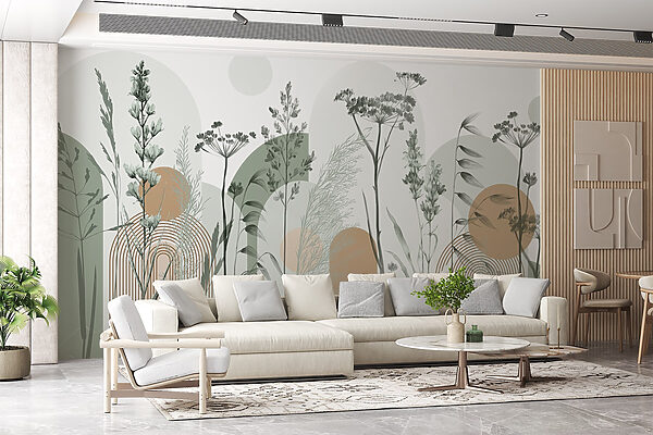 Gelassenes, von der Natur inspiriertes abstraktes Design Gelassenes, von der Natur inspiriertes abstraktes Design