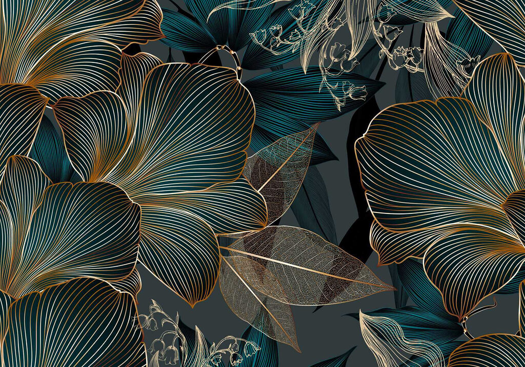 Elegantes florales Design in dunklen Tönen Elegantes florales Design in dunklen Tönen