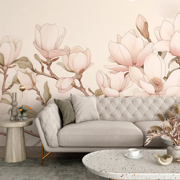 Malerei von Blumen auf einem Zweig Malerei von Blumen auf einem Zweig