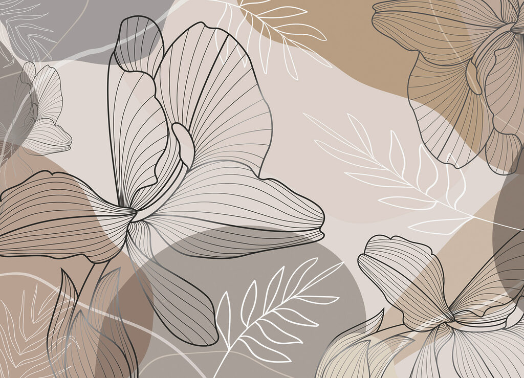 Elegantes florales Liniendesign Elegantes florales Liniendesign