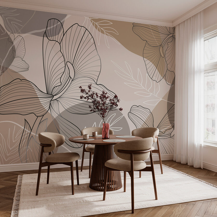 Elegantes florales Liniendesign