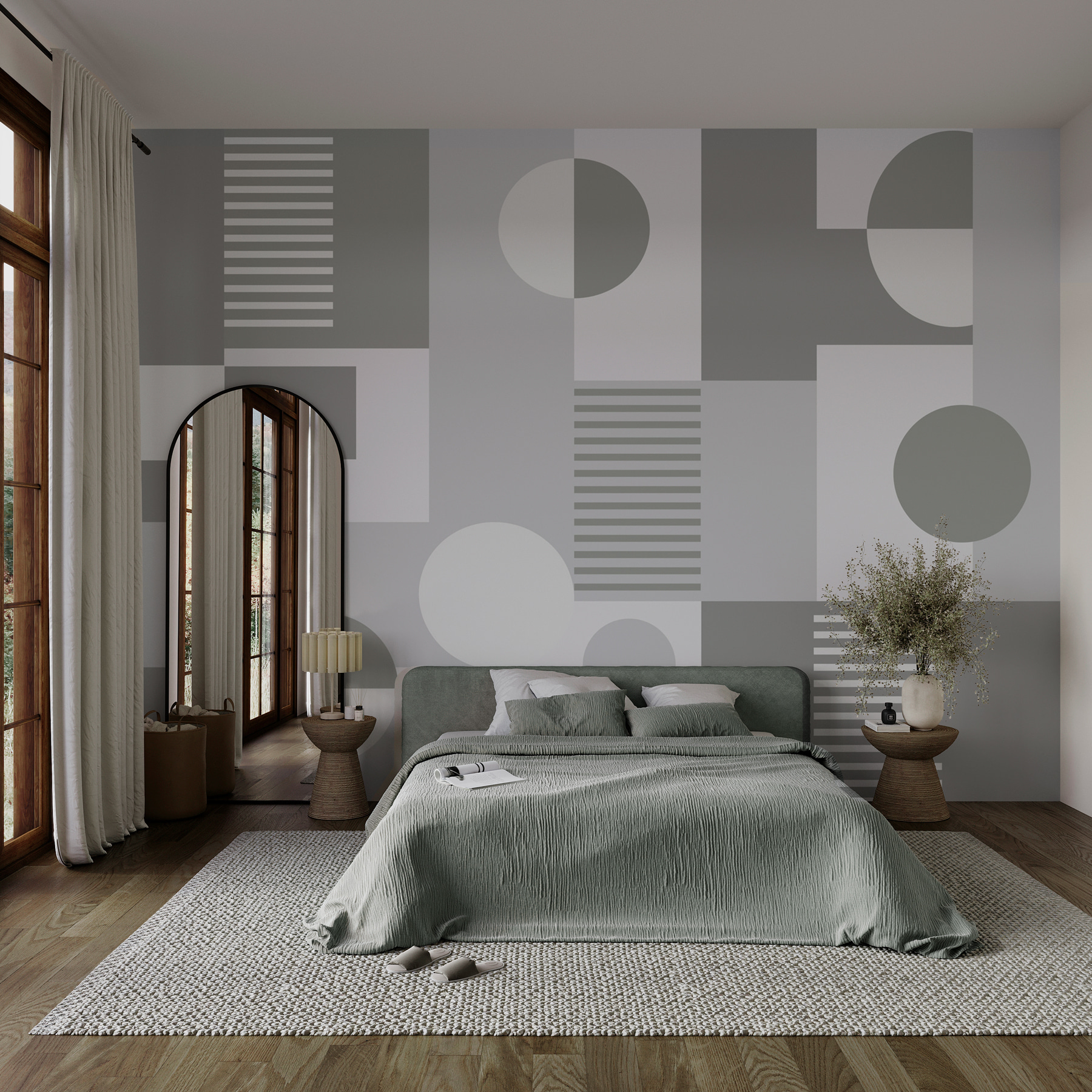 Grey and white geometrical pattern Grey and white geometrical pattern
