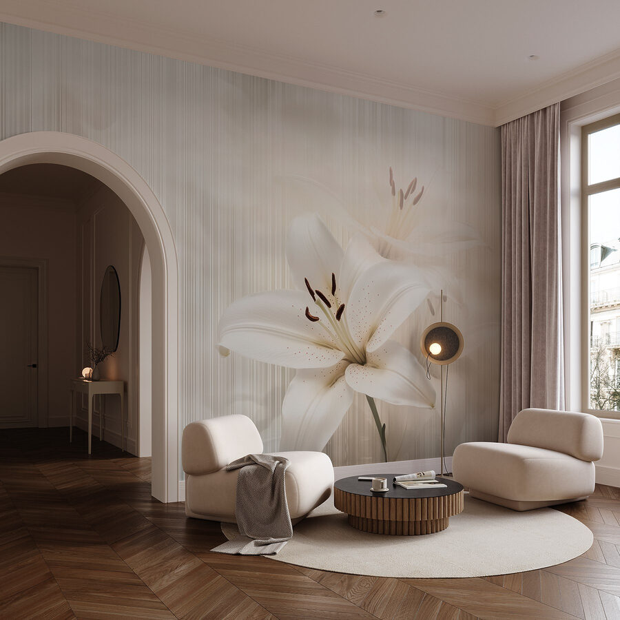Elegante weiße Lilien in zarten Farbtönen