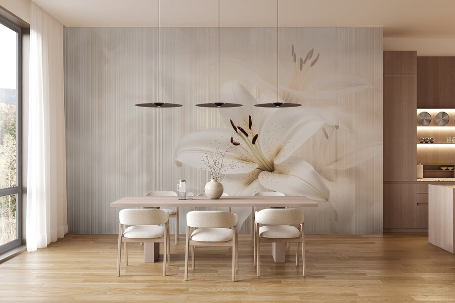 Elegante weiße Lilien in zarten Farbtönen