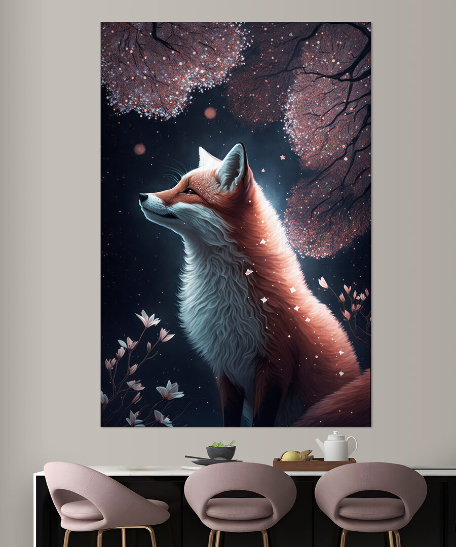 Fuchs schaut in den Himmel