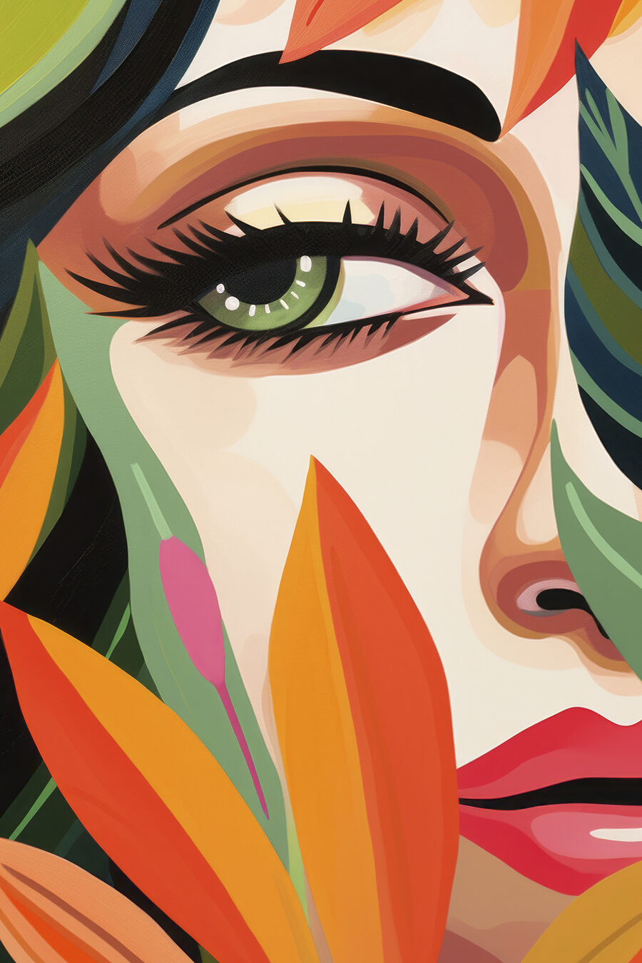 Lebendige Farben und fesselnde Blicke