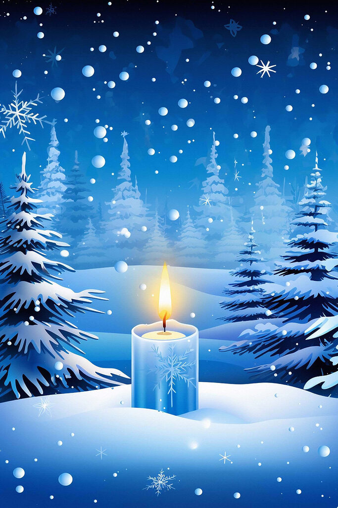 Candle in the snow Candle in the snow