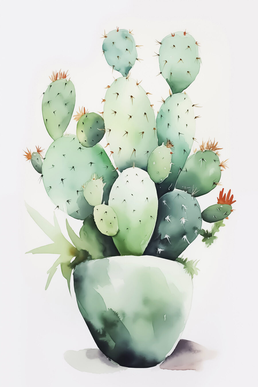Aquarell eines Kaktus