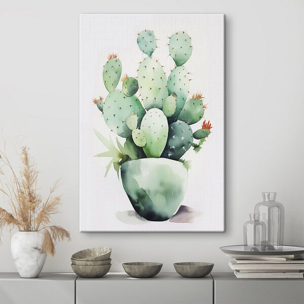 Aquarell eines Kaktus Aquarell eines Kaktus