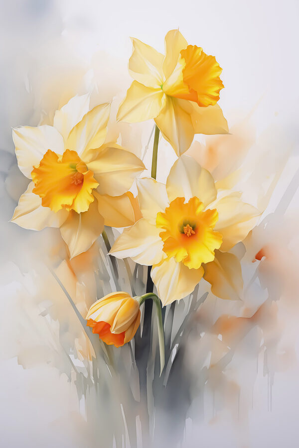 Gruppe von gelben und weißen Blumen Gruppe von gelben und weißen Blumen