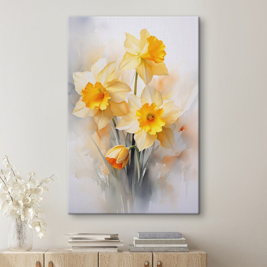Gruppe von gelben und weißen Blumen