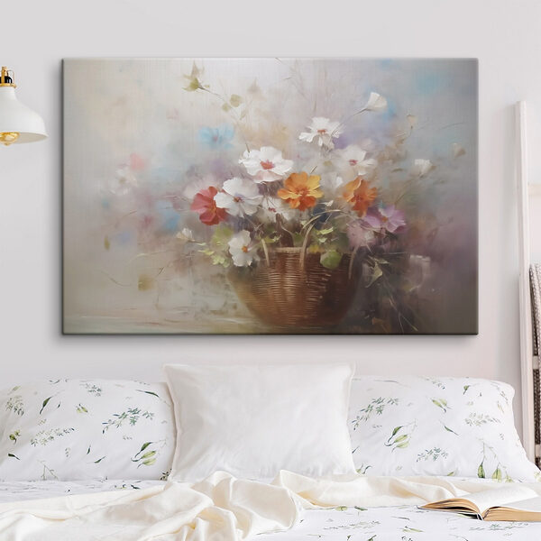 Gemälde von Blumen in einem Korb Wandbilder Gemälde von Blumen in einem Korb