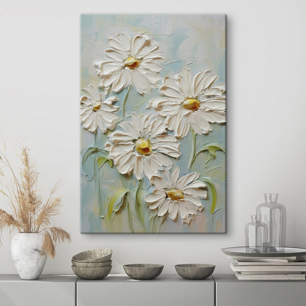Malerei von weißen Blumen Malerei von weißen Blumen