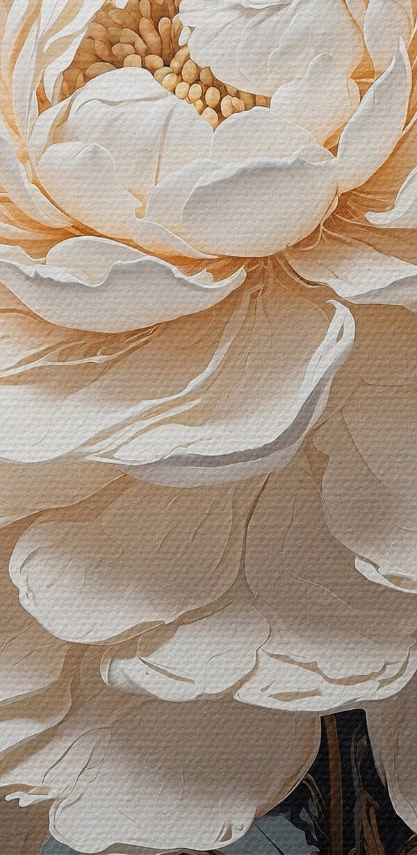 Weiße Blüte mit braunen Blättern Weiße Blüte mit braunen Blättern