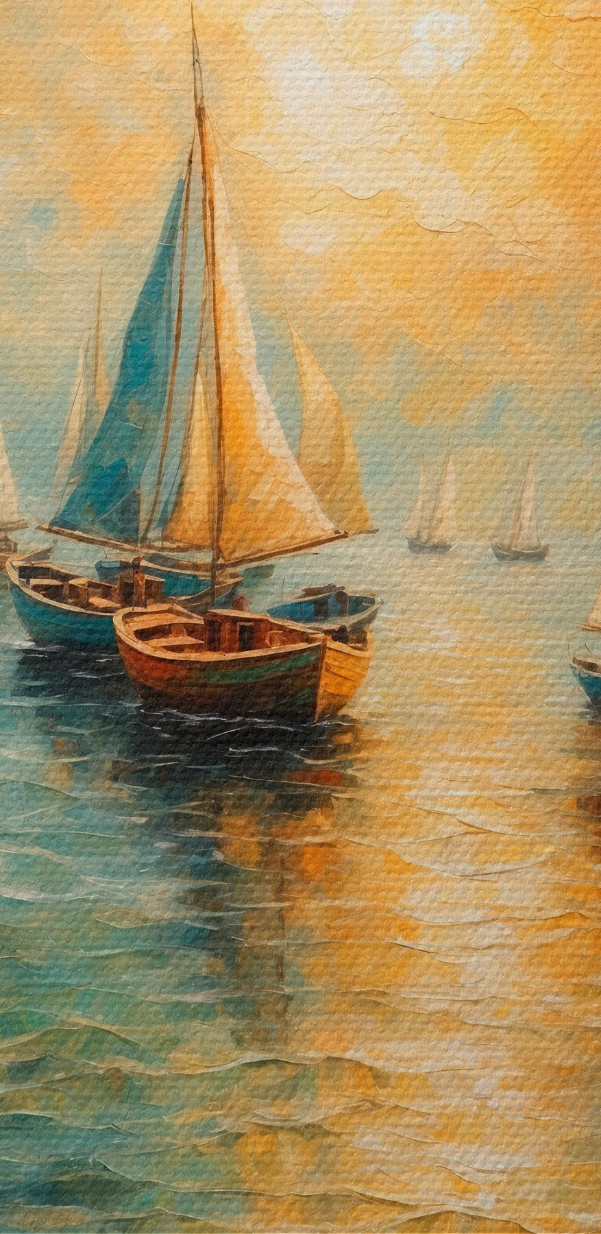 Gruppe von Booten auf dem Wasser