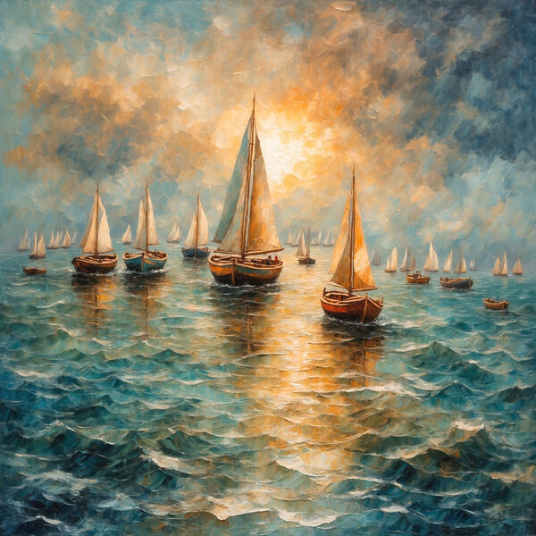 Bemalung von Booten auf dem Wasser Bemalung von Booten auf dem Wasser