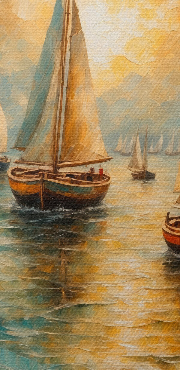 Bemalung von Booten auf dem Wasser Bemalung von Booten auf dem Wasser