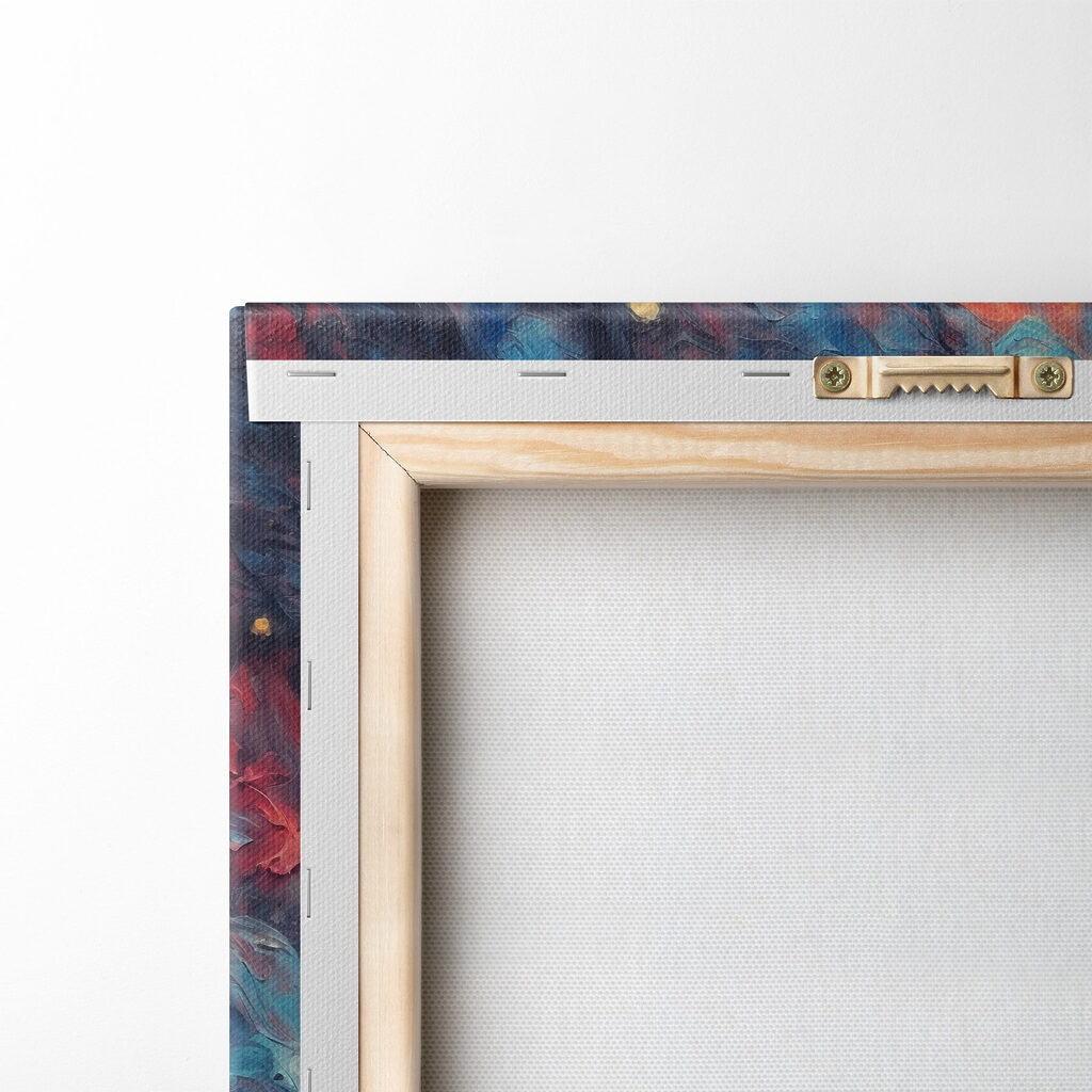 An astronaut in space with colorful background