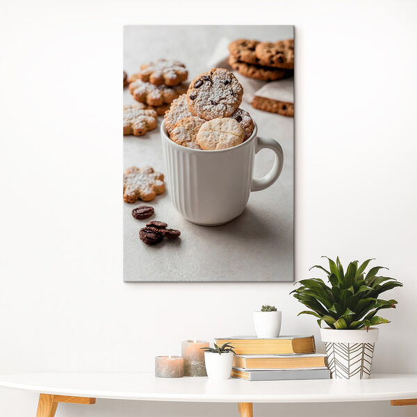 Tasse Kekse mit Puderzucker Tasse Kekse mit Puderzucker