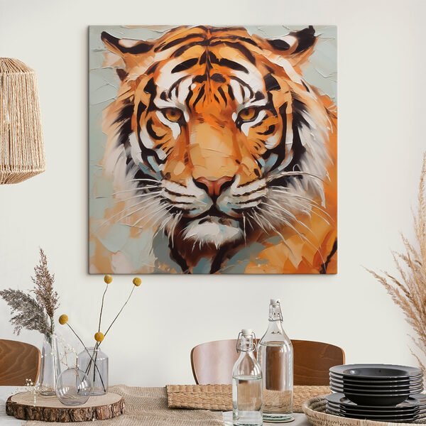 Tiger mit einer Glasscherbe Tiger mit einer Glasscherbe