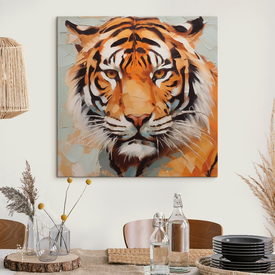 Tiger mit einer Glasscherbe