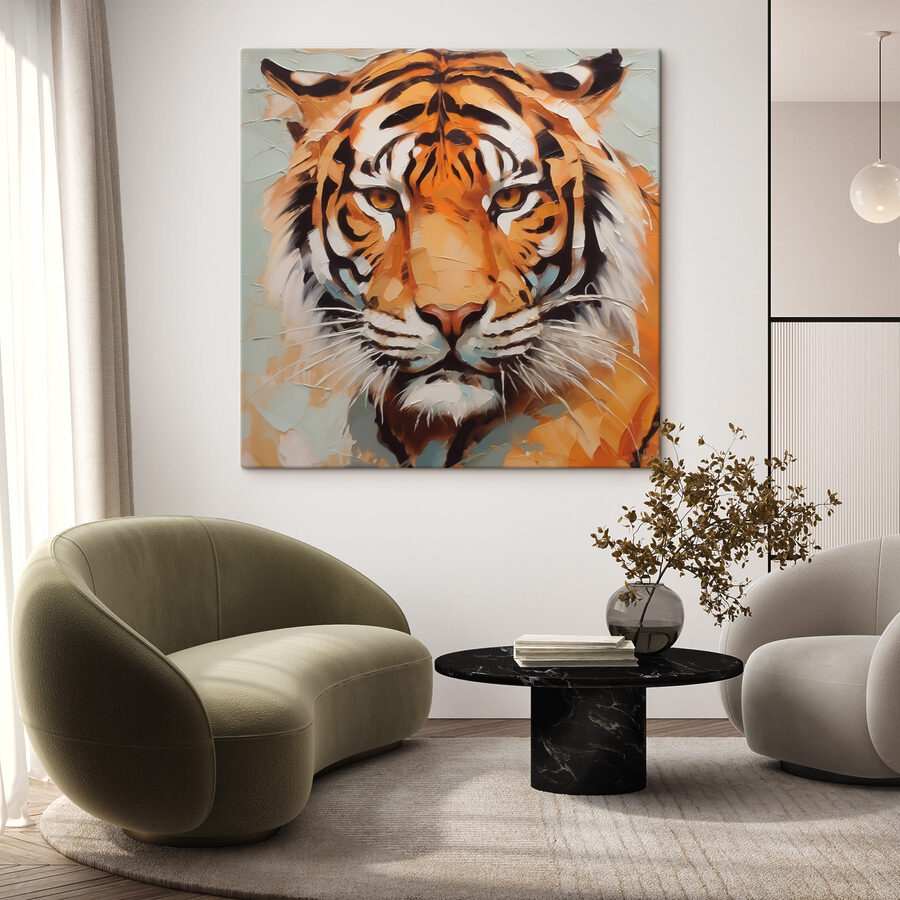 Tiger mit einer Glasscherbe