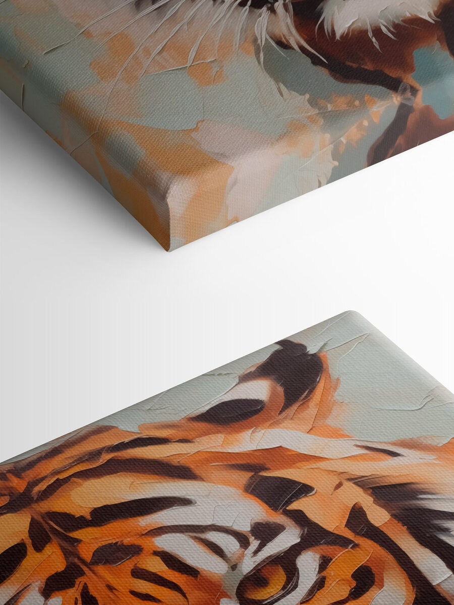 Tiger mit einer Glasscherbe