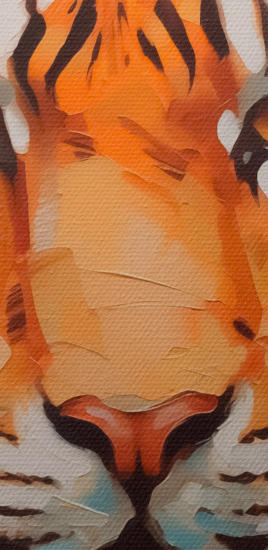 Tiger mit einer Glasscherbe