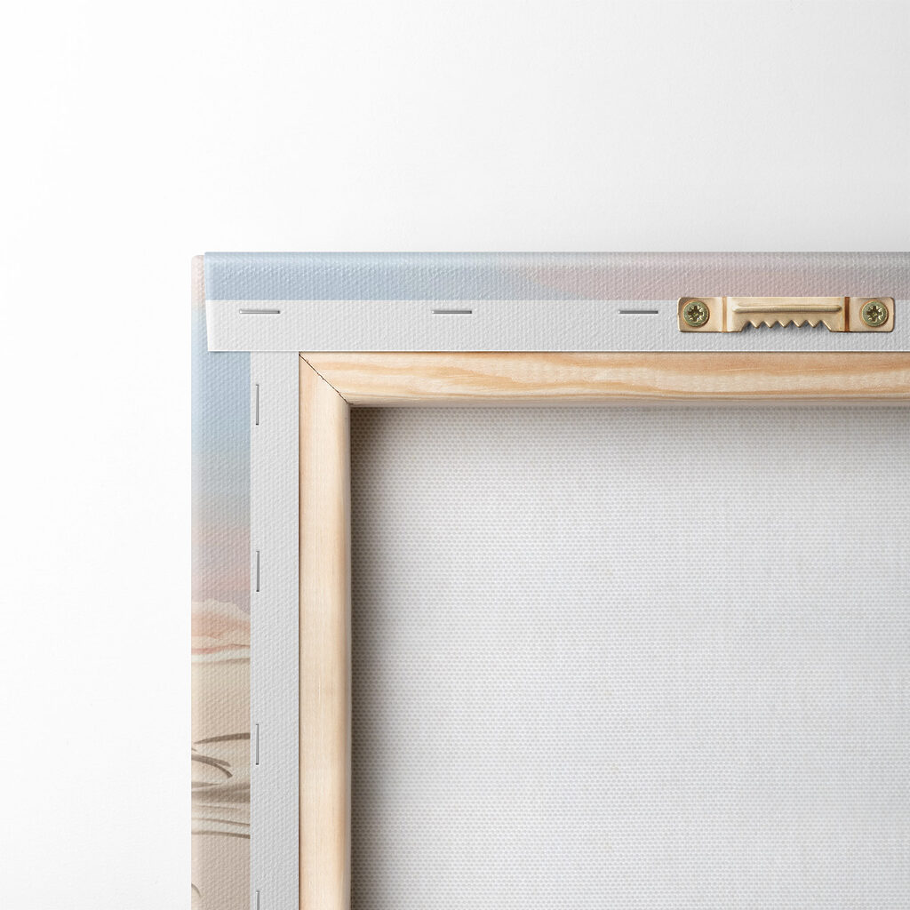 Painting of a beach and ocean Painting of a beach and ocean