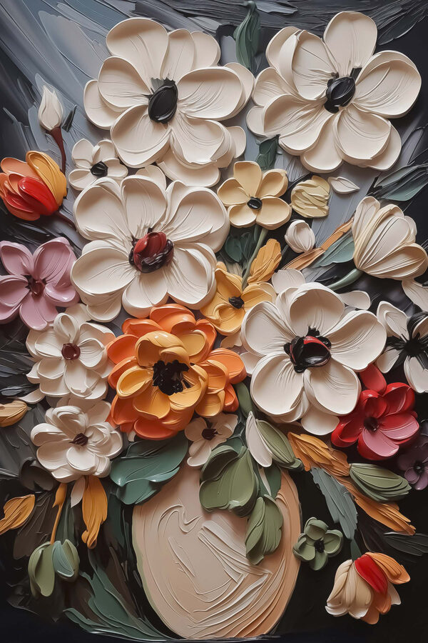 Colorful bouquet in vibrant display