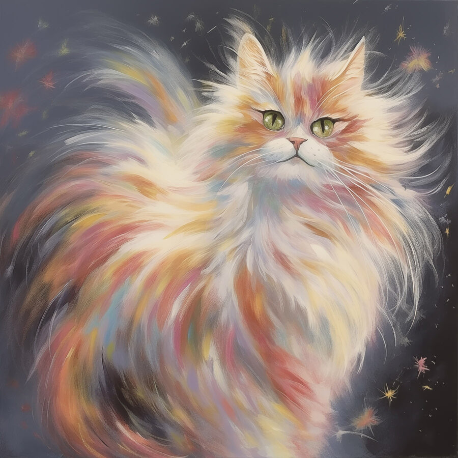 Katze mit langen Haaren Katze mit langen Haaren