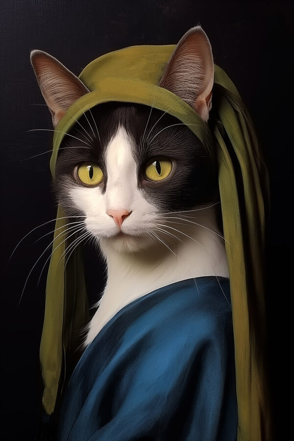 Katze mit grünem Hut Katze mit grünem Hut