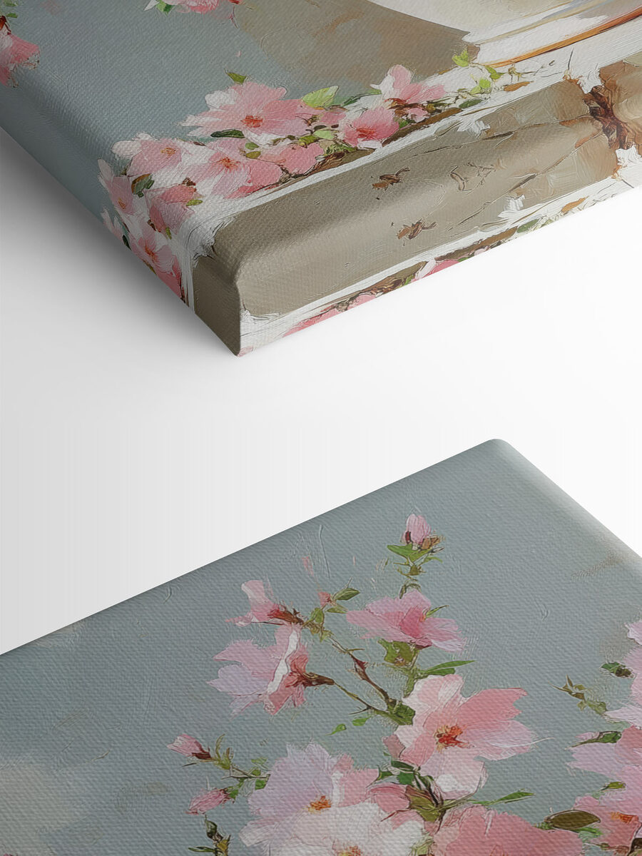 Vase mit rosa Blumen
