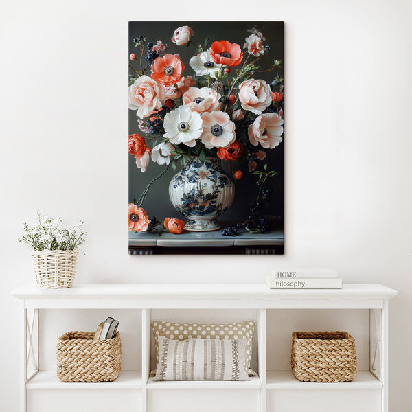 Vase mit Blumen darin Vase mit Blumen darin